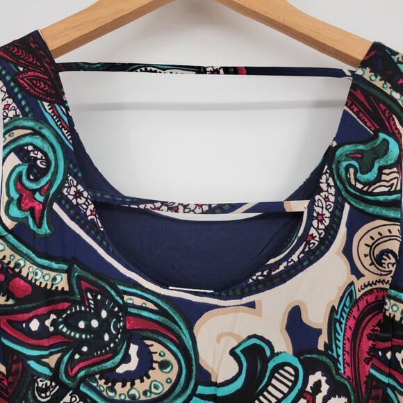 NEW Pink Owl Women's Sleeveless Paisley Print Dress‎ Size S - Picture 4 of 10